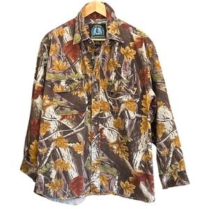 Vintage 90s Master Sportsman Camo Button Down Gorpcore Cabincore